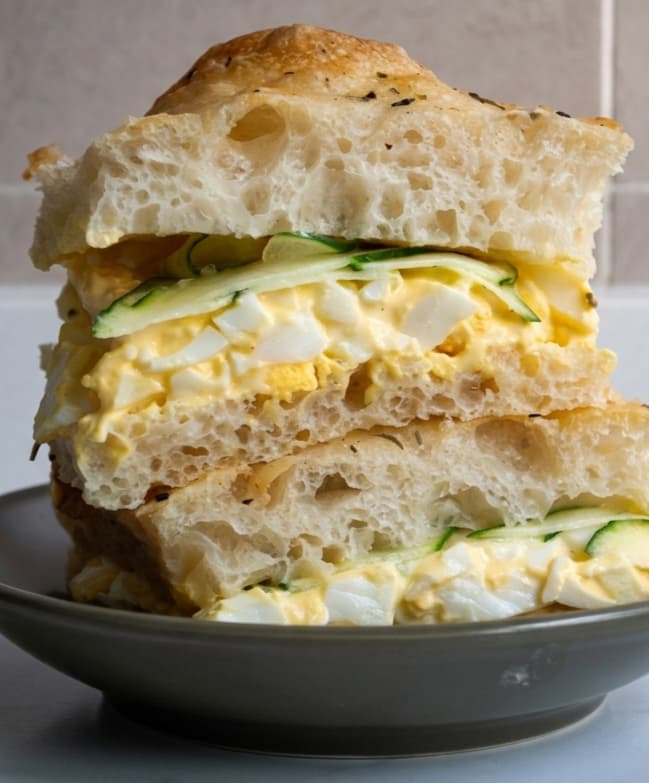 Egg Mayo Sourdough Foccacia Sandwich