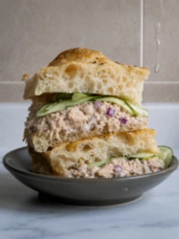 Tuna Mayo Sourdough Foccacia