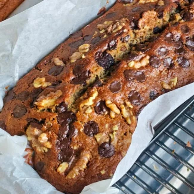 Choc Walnut Banana Bread